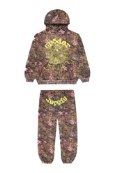 Sp5der Floral Camo Tracksuit — Brown