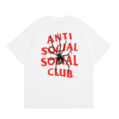Anti Social Social Club Spider Red Logo T-Shirt - White