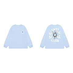 Anti Social Social Club Bullet Hole Long Sleeve T-Shirt - Light Blue