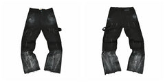 Gallery Dept Black Frayed Distressed Carpenter Jeans