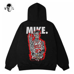 Warren Lotas Mike Red Skull Hoodie - Black