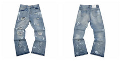 Gallery Dept Heavy Ripped Light‑Wash Jeans
