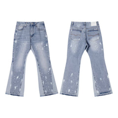 Gallery Dept Light‑Wash Paint‑Speck Flare Jeans