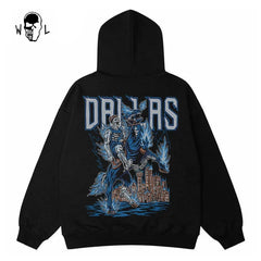 Warren Lotas Dallas Frost Horse Hoodie - Black