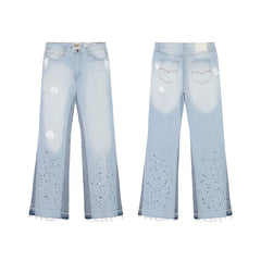 Gallery Dept Light‑Blue Bleach‑Spot Flare Jeans