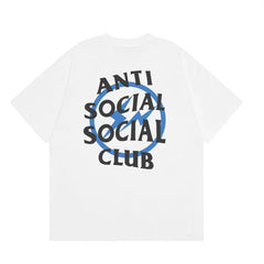 Anti Social Social Club Blue Circle Logo T-Shirt - White/Black