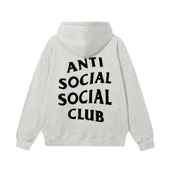 Anti Social Social Club Classic Logo Hoodie - Light Grey/Black