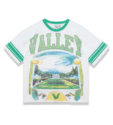 Vale Forever Tennis Court Ringer Tee White/Green