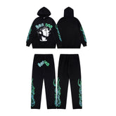 Sp5der 555 Portrait Hoodie — Black