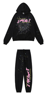 Sp5der Web P*nk Tracksuit — Black