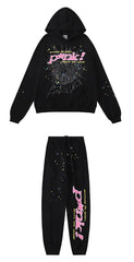 Sp5der Web P*nk Tracksuit — Black