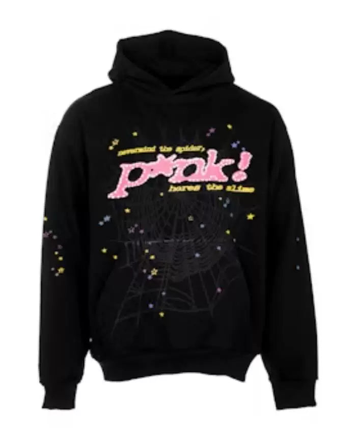 跨境美潮Sp5der连帽卫衣 P*NK V2防污处理青春流行款 (7)
