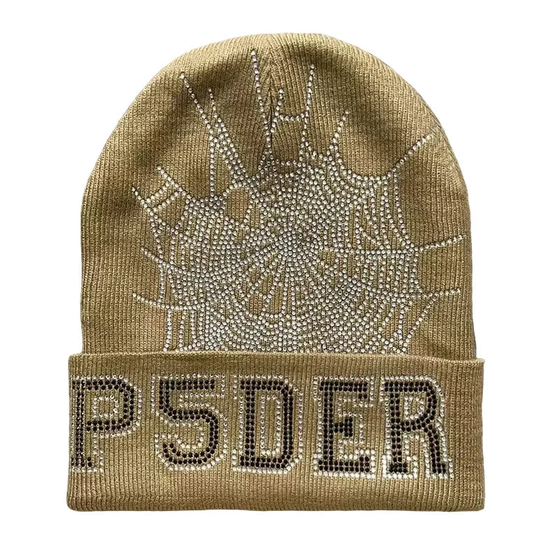 Sp5der worldwide 555555 unisex rhinestone knitted yarn cold hat (7)