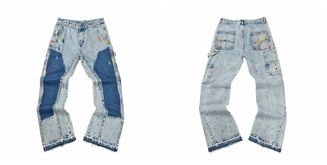 Gallery Dept Blue Multi‑Color Patchwork Jeans