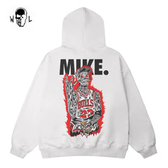 Warren Lotas Mike Red Skull Hoodie - White