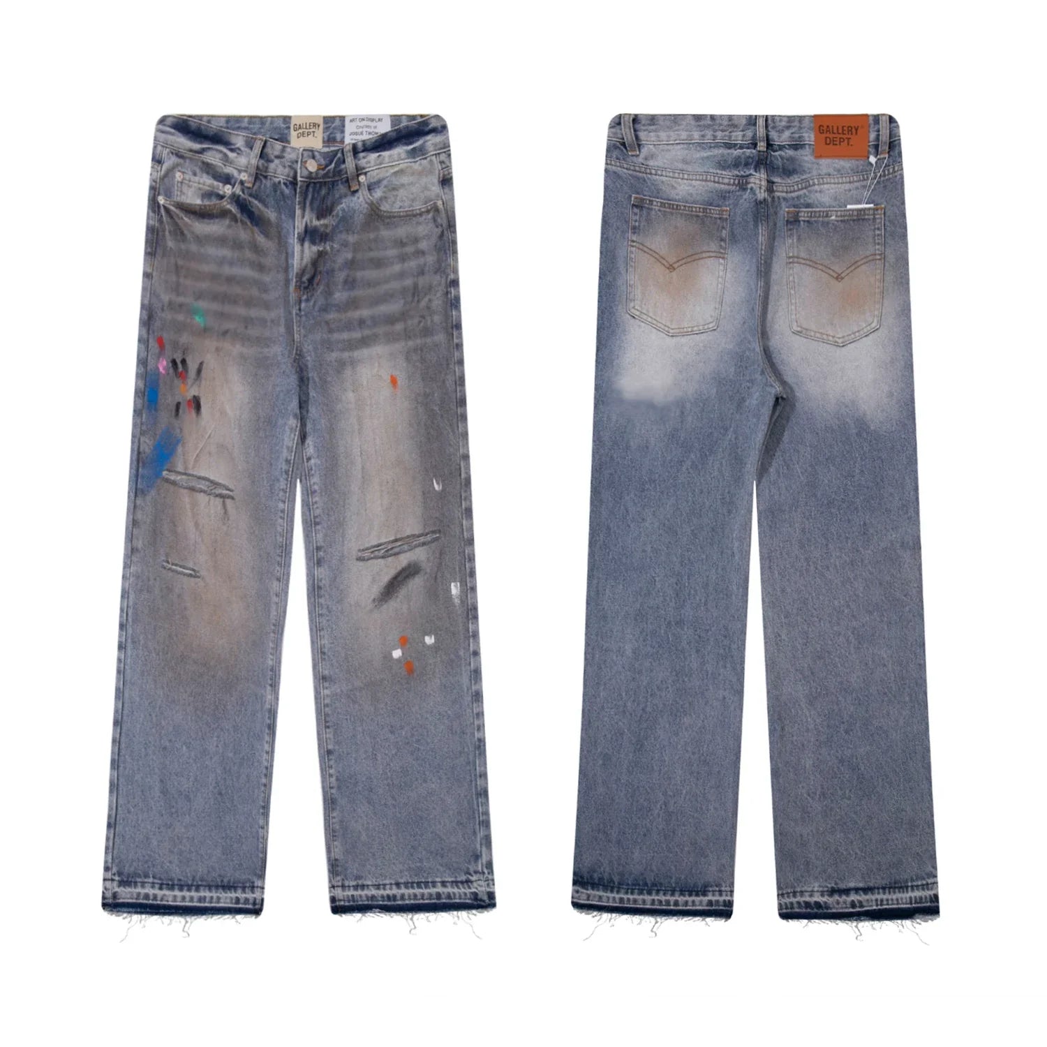 Gallery Dept Faded Art‑Paint Flare Jeans