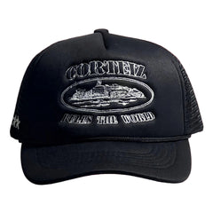 Cortiez Classic Oval Ship Logo Trucker Hat - Black
