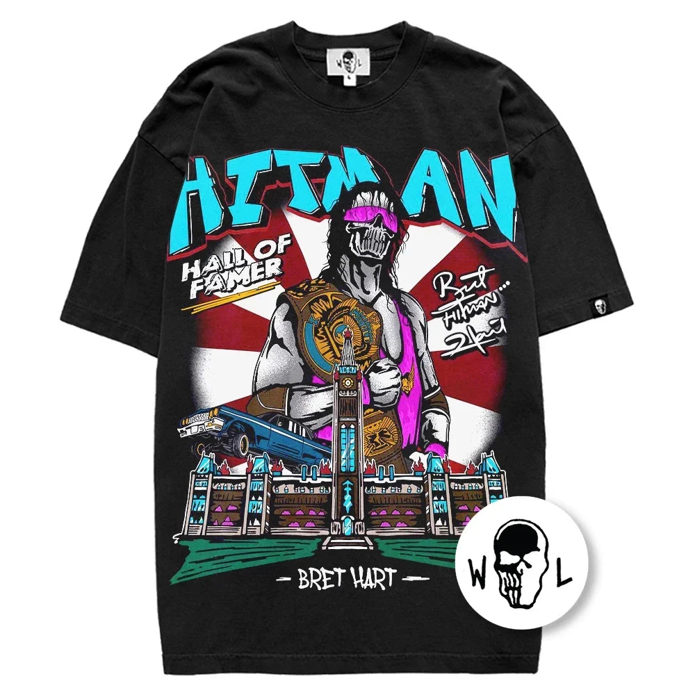 Warren Lotas Bret Hart "Hitman" T-Shirt - Black