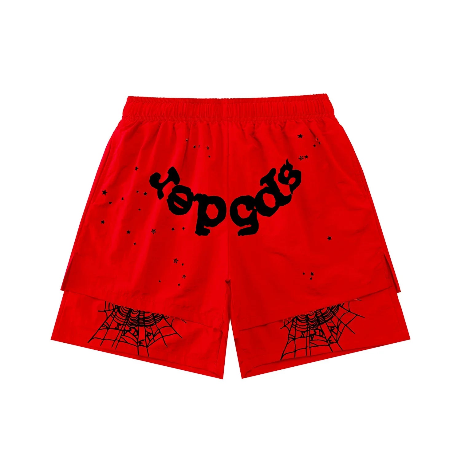 Sp5der shorts American trendy ins niche versatile sweet spider web 555 digital design cartoon summer pants (13)
