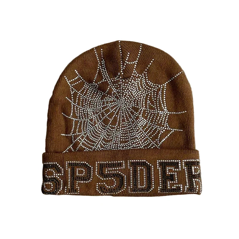 Sp5der worldwide 555555 unisex rhinestone knitted yarn cold hat (6)