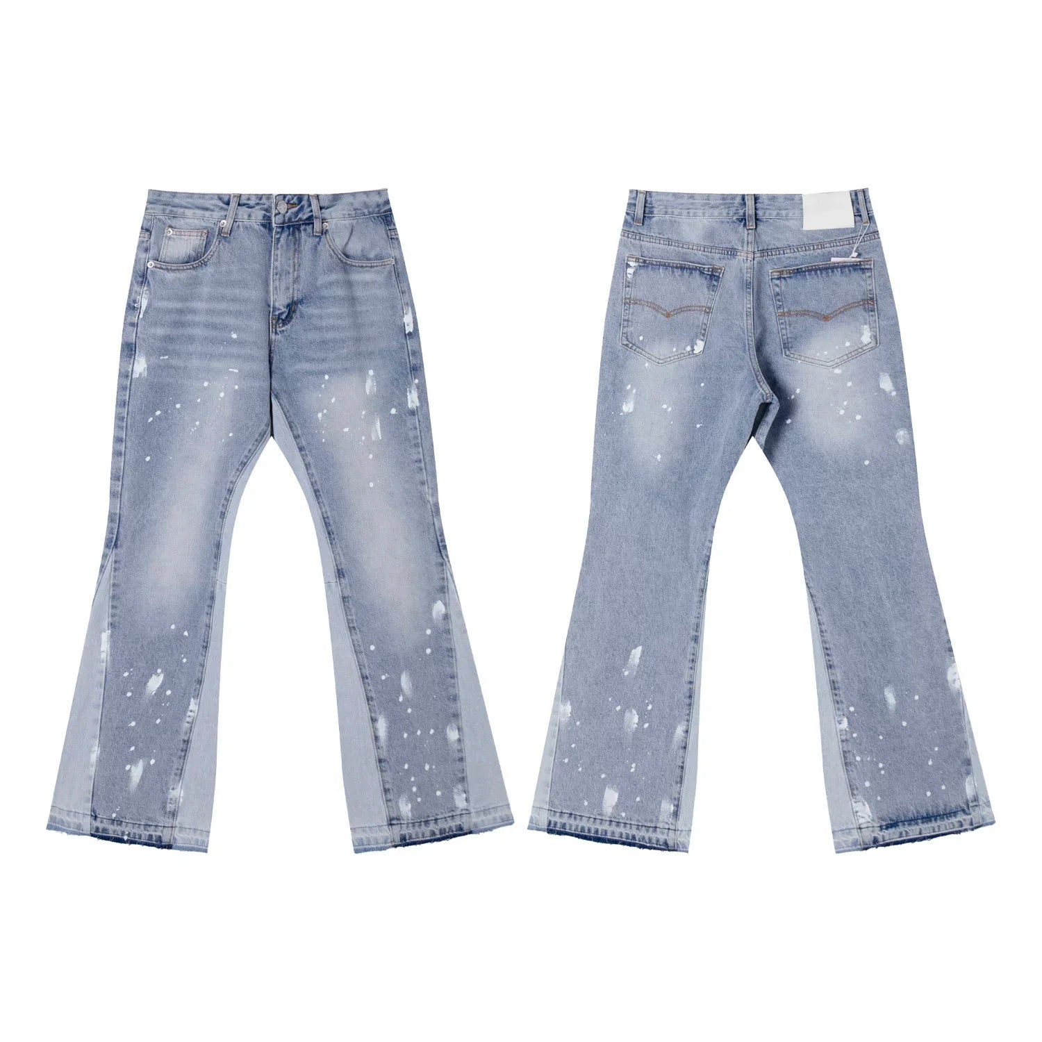 Gallery Dept Light‑Wash Paint‑Speck Flare Jeans
