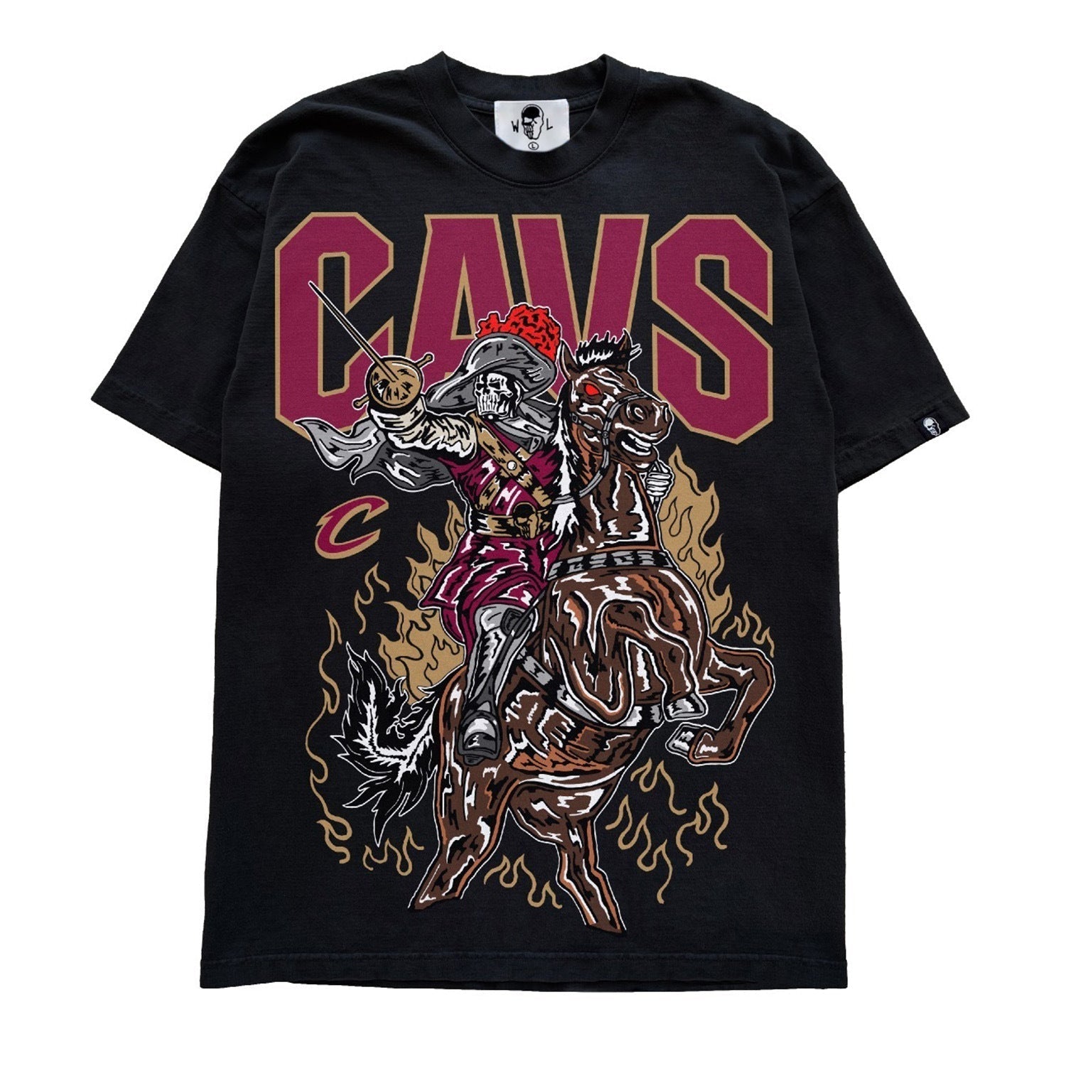 Warren Lotas Cleveland Cavaliers Knight & Horse T-Shirt - Black