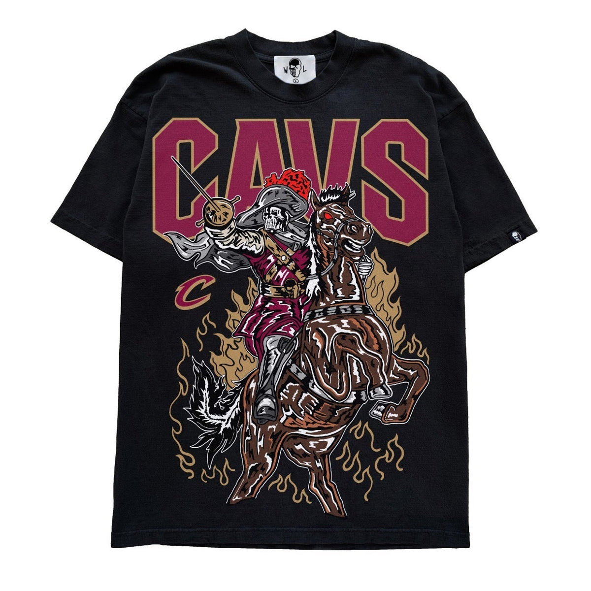 Warren Lotas Cleveland Cavaliers Knight & Horse T-Shirt - Black