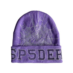 Sp5der worldwide 555555 unisex rhinestone knitted yarn cold hat (1)