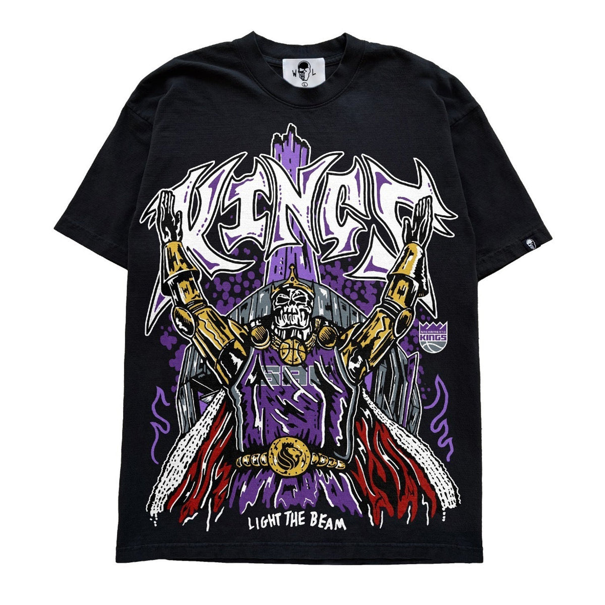Warren Lotas Sacramento Kings "Light the Beam" T-Shirt - Black
