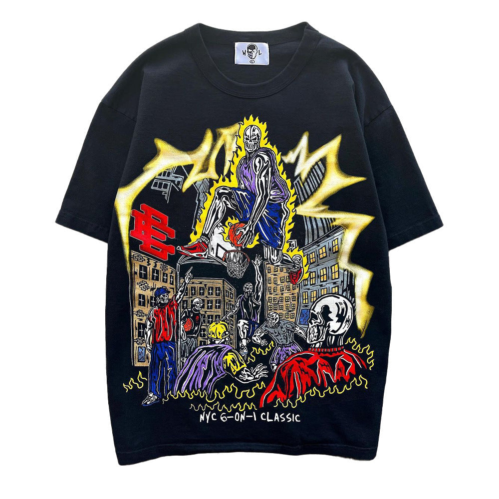 Warren Lotas NYC Basketball Graphic T-Shirt - Black