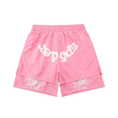 Sp5der shorts American trendy ins niche versatile sweet spider web 555 digital design cartoon summer pants (14)