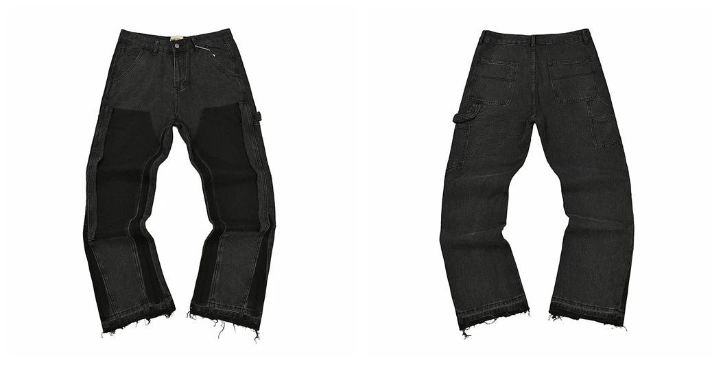 Gallery Dept Full‑Panel Patchwork Black Carpenter Jeans