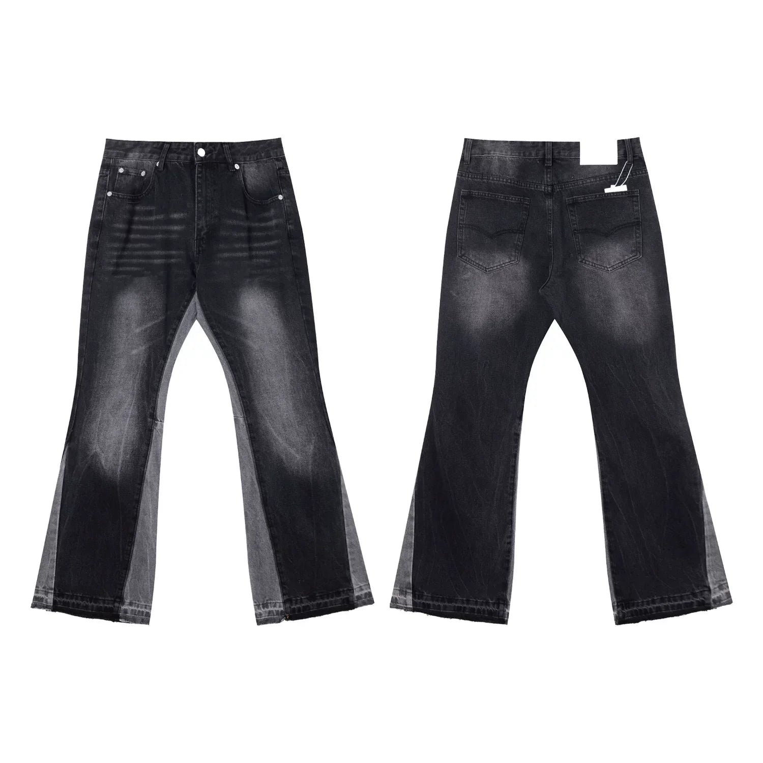 Gallery Dept Black‑Mesh Splice Flare Jeans