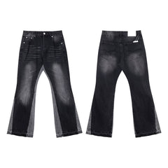 Gallery Dept Black‑Mesh Splice Flare Jeans