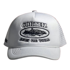 Cortiez Classic Oval Ship Logo Trucker Hat - White