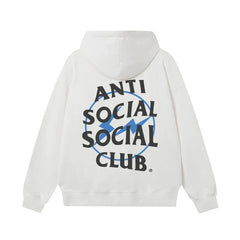 Anti Social Social Club Blue Circle Logo Hoodie - White/Black
