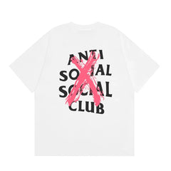 Anti Social Social Club Red X-Cross Logo T-Shirt - White