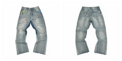 Gallery Dept Paint Splatter Distressed Jeans
