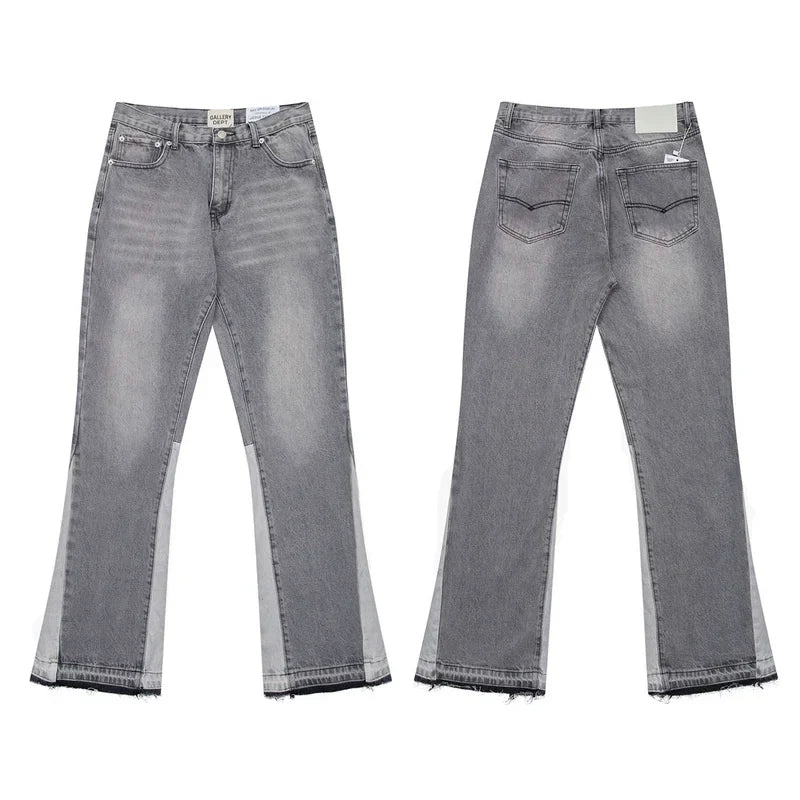 Gallery Dept Grey Splice Flare Jeans