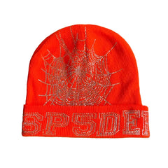 Sp5der worldwide 555555 unisex rhinestone knitted yarn cold hat (4)