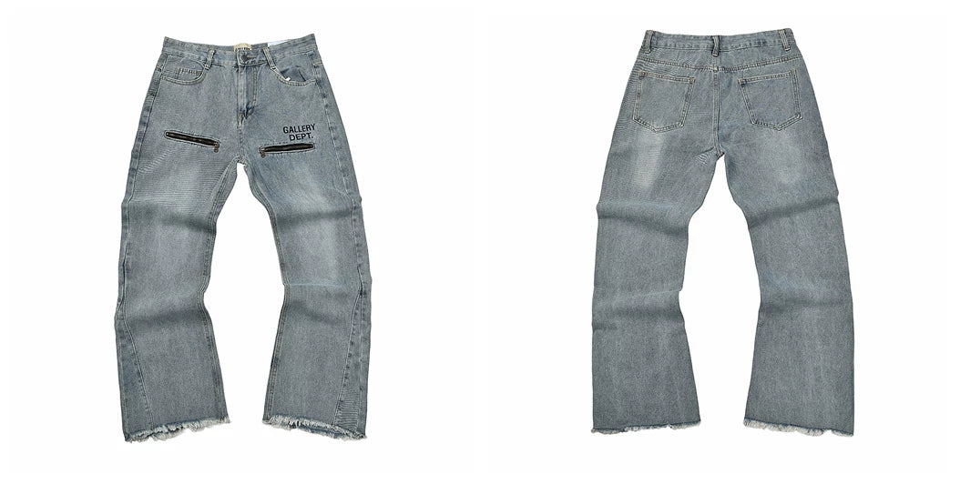 Gallery Dept Pocket Print Washed Blue Jeans