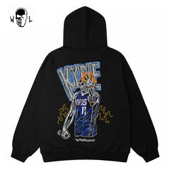 Warren Lotas Kyrie #11 Flame Skull Hoodie - Black