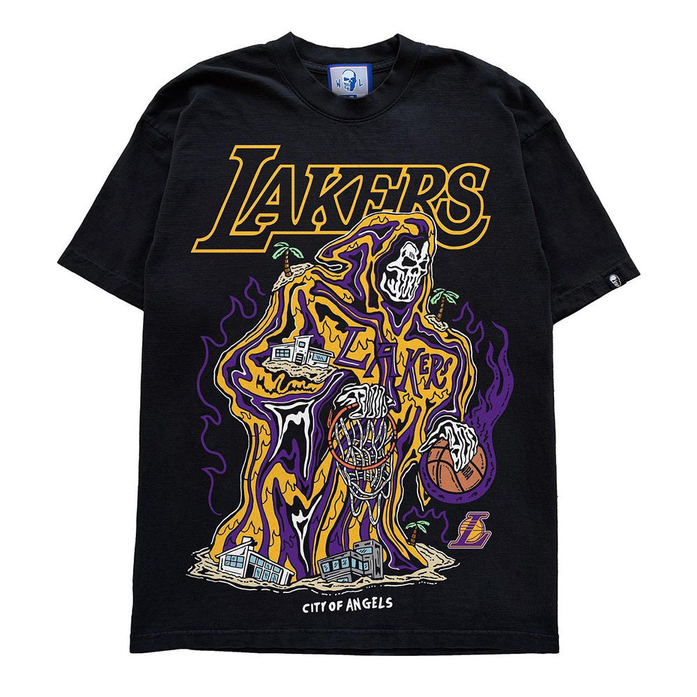 Warren Lotas Los Angeles Lakers Lava Reaper T-Shirt - Black