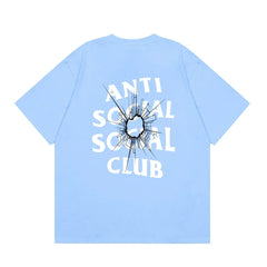 Anti Social Social Club Shattered Glass Logo T-Shirt - Light Blue