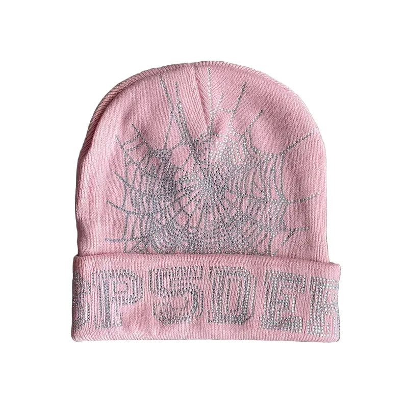 Sp5der worldwide 555555 unisex rhinestone knitted yarn cold hat (3)