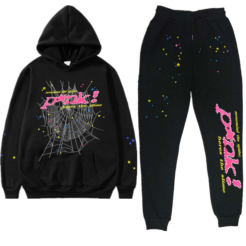 Sp5der Web P*nk Tracksuit — Black