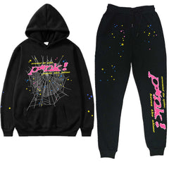 Sp5der Web P*nk Tracksuit — Black
