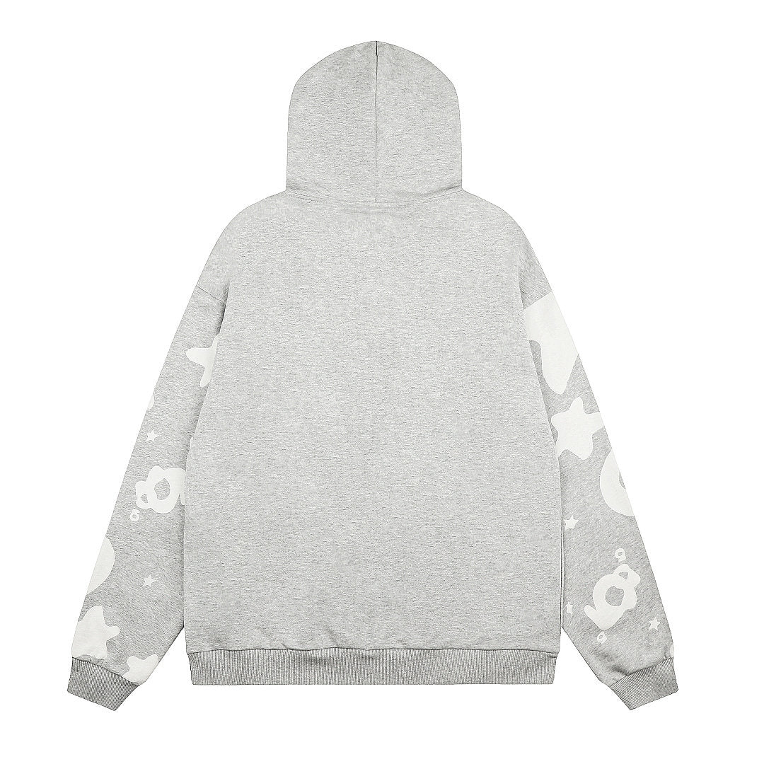 Sp5der Star Print Tracksuit — Grey
