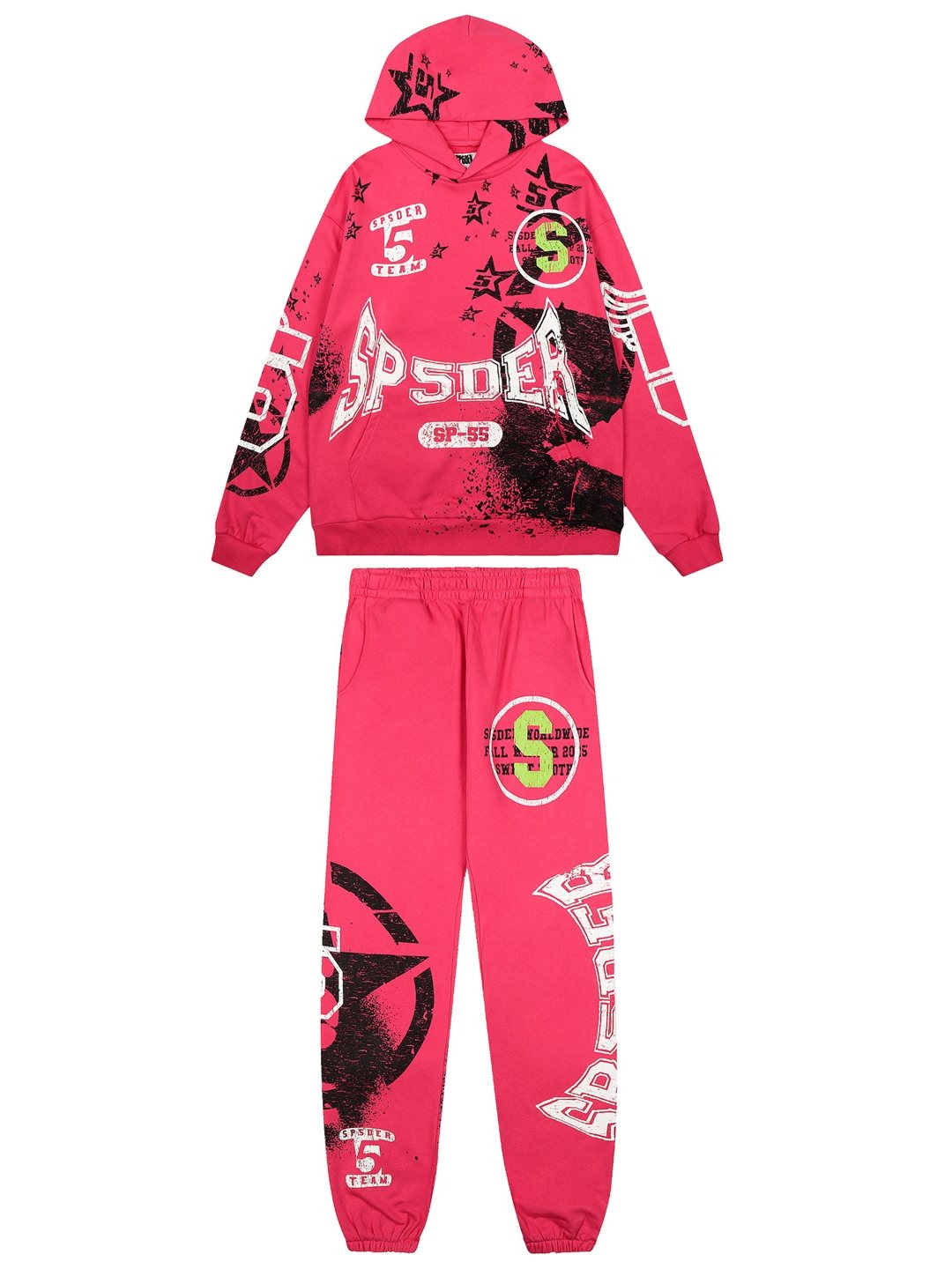 Sp5der SP-55 Team Tracksuit — Hot Pink