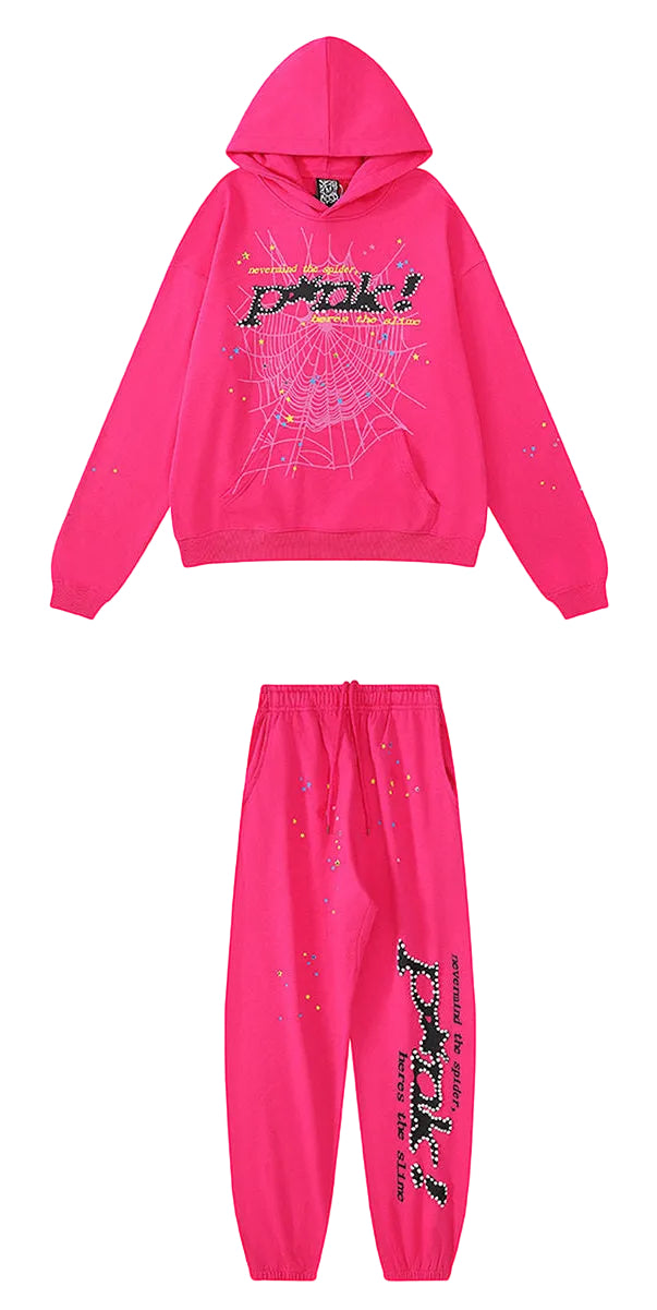 Sp5der Web P*nk Tracksuit — Hot Pink